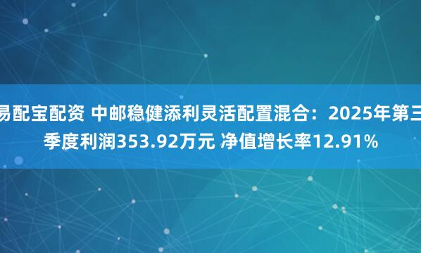 易配宝配资 中邮稳健添利灵活配置混合：2025年第三季度利润353.92万元 净值增长率12.91%